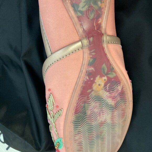 Pink Floral Ballet shoes size 9 - Picture 4 of 5